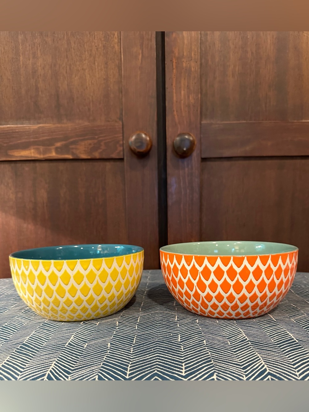 Threshold • set of two large cereal or ice cream bowls • ceramic